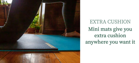 mini mat on a yoga mat