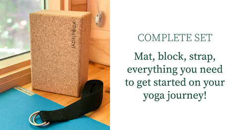Jadeyoga mat, block and strap