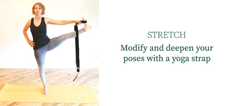 using a yoga strap